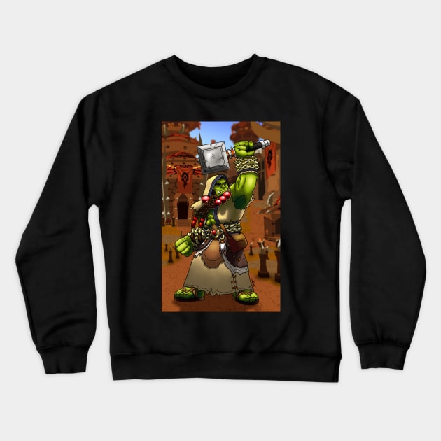 Thrall's Hammer Crewneck Sweatshirt by n0b0d1